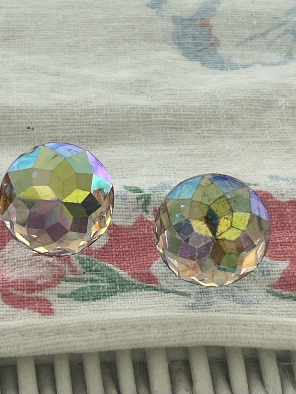 Vintage glass crystal earrings